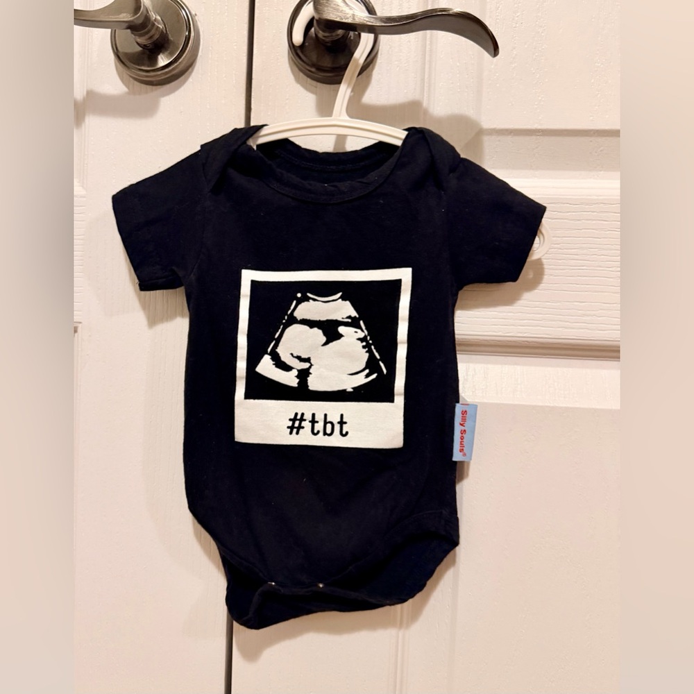 Black Baby Bodysuit with Graphic Print